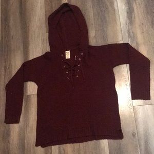 Maroon long sleeve w/ hood